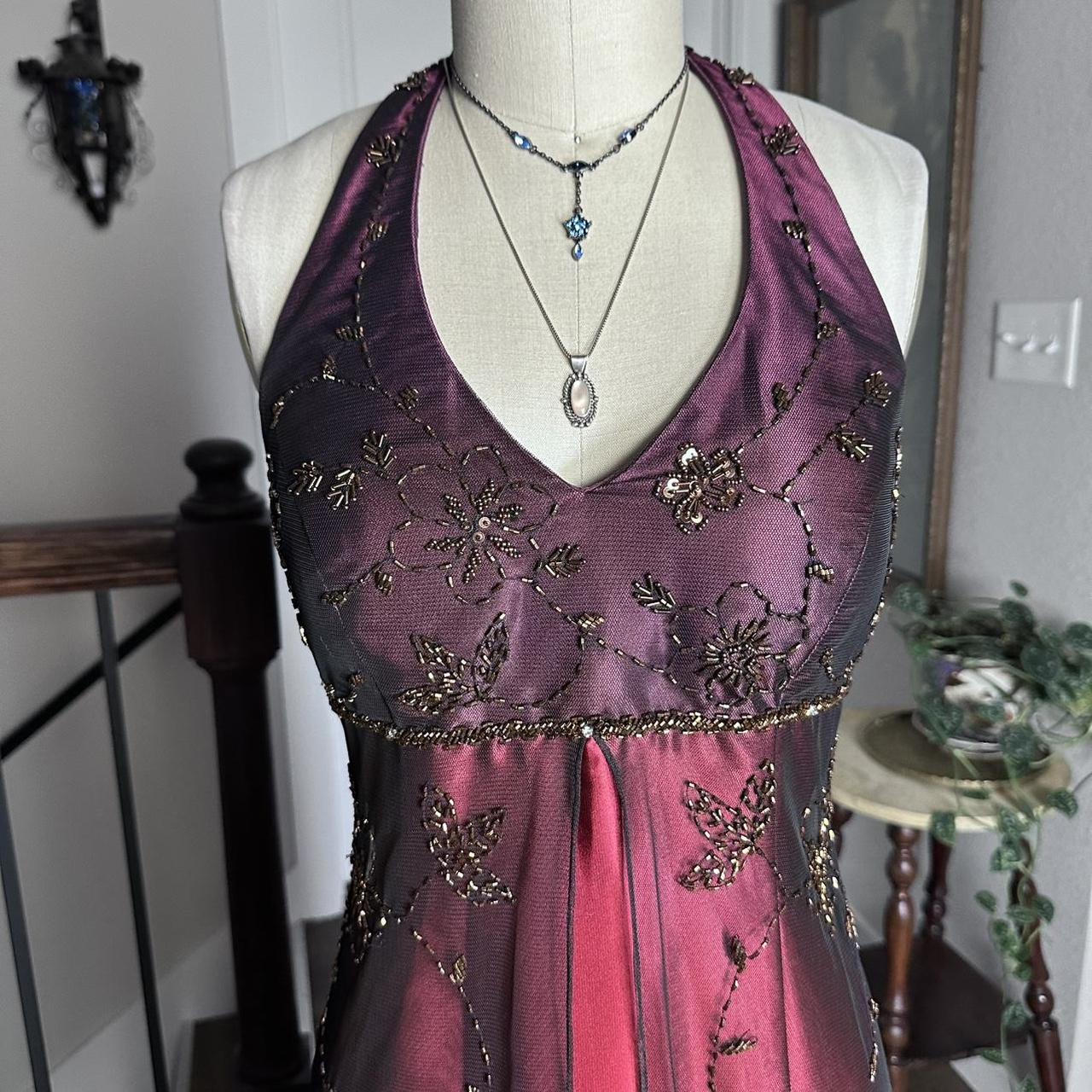 Robe de soirée longue en satin et tulle fuchsia, élégante et raffinée, style vintage, taille haute, style gothique, robe de bal, robe d'anniversaire, robe de bal, robe de remise de diplôme, gh3910