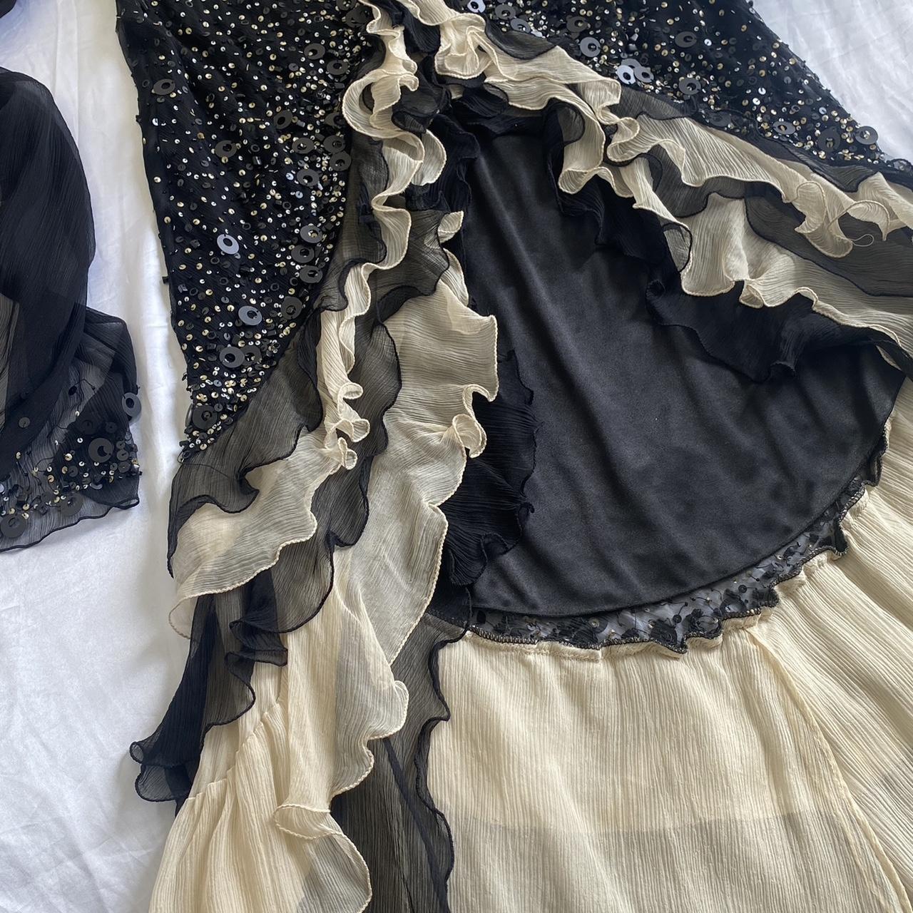 Black Sparkly Elegant Ruffled Tulle Long Sequin Ball Gown Prom Dress Evening Gown Party Dress gh3141