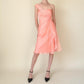 Y2K Peach Pink One Shoulder Dress Ruffled Layered Detail Y2K Coral Pink Prom Homecoming Dress gh4596