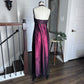 Robe de soirée longue en satin et tulle fuchsia, élégante et raffinée, style vintage, taille haute, style gothique, robe de bal, robe d'anniversaire, robe de bal, robe de remise de diplôme, gh3910