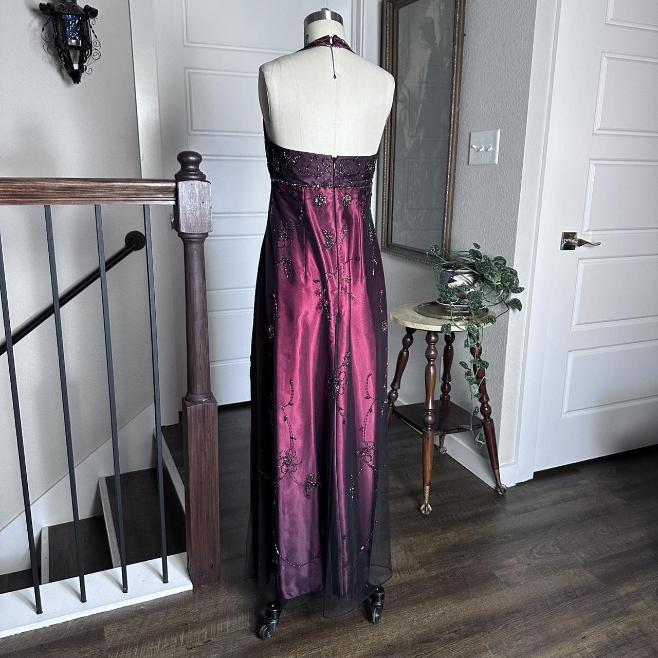 Robe de soirée longue en satin et tulle fuchsia, élégante et raffinée, style vintage, taille haute, style gothique, robe de bal, robe d'anniversaire, robe de bal, robe de remise de diplôme, gh3910