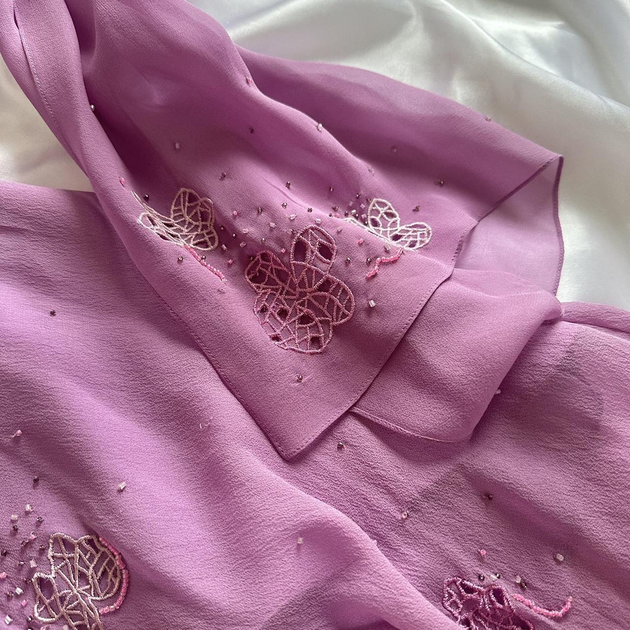 Robe de soirée longue en mousseline de soie, élégante et exquise, sans bretelles, rose et violet, à la mode, gh3476