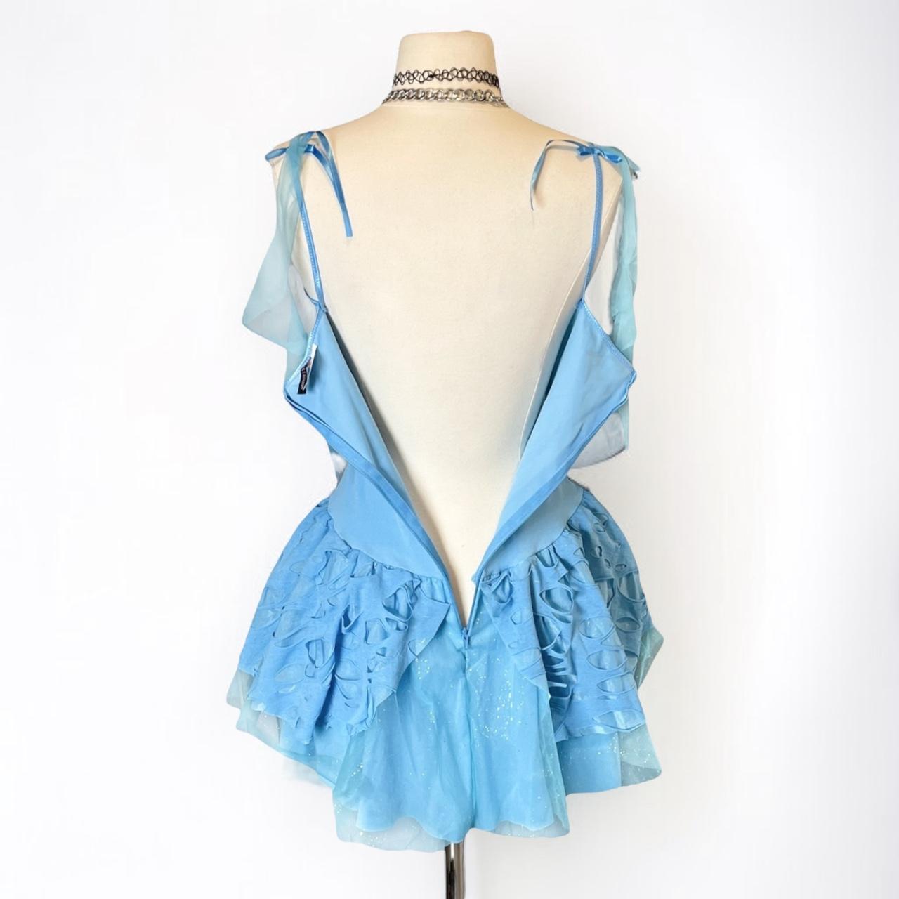 Vintage Y2K blue fairy short chiffon formal homecoming dress birthday dress eighth grade gh4659