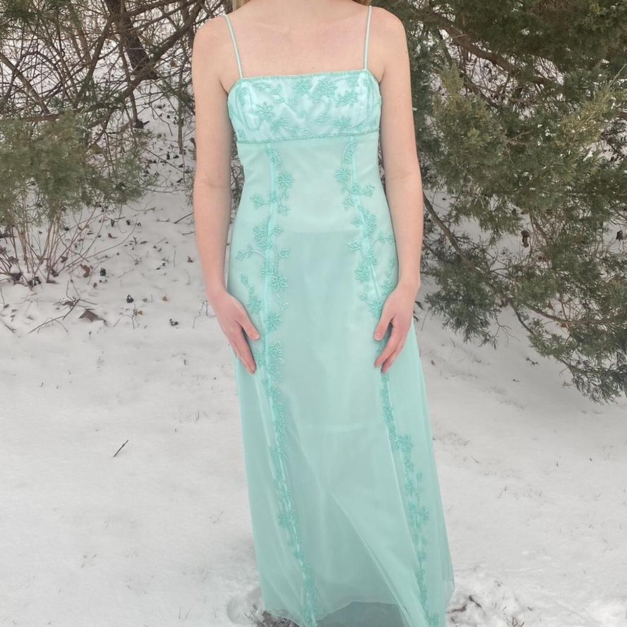 Green Gorgeous Sparkly Elegant Delicate Beaded Spaghetti Strap Long Tulle Chiffon Ball Gown Evening Gown Party Dress Prom Gown gh3738