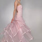 Girlhomeshops-$169.00 Pink multi-layered fashionable and elegant long tulle ball gown evening dress graduation dress gh5142