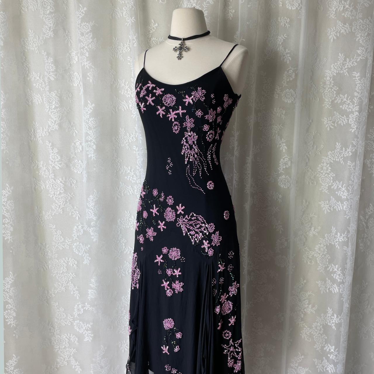 Black Pink Floral Beaded Formal Prom Dress Chiffon Long/Short Homecoming Dress Party Dress gh4620