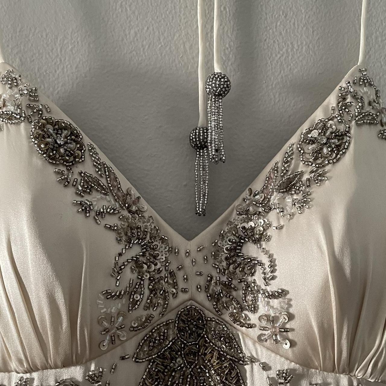 girlhomeshops-White exquisite beaded long chiffon flowing prom dress fairy dress gh5790