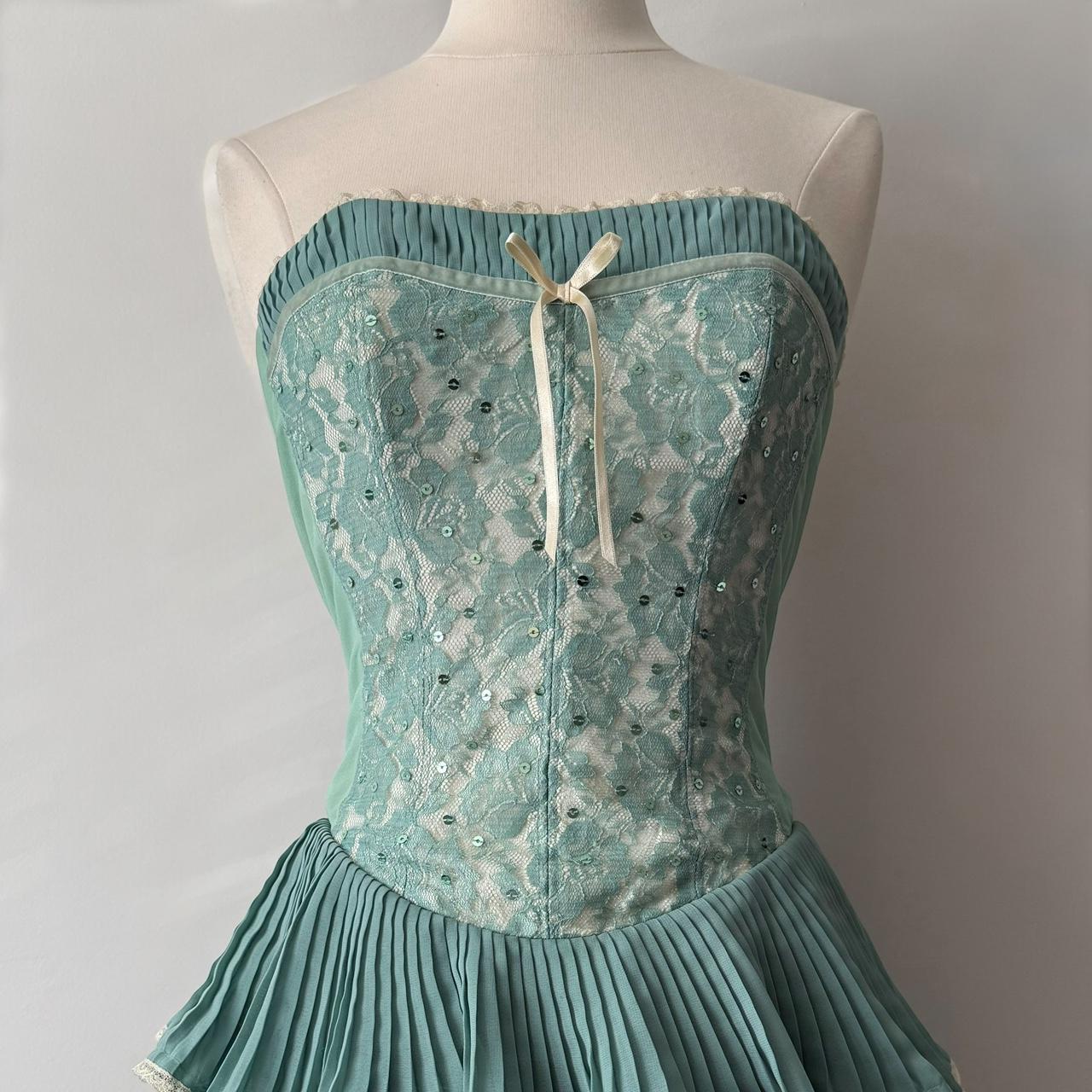 Blue Cream Dress Garden Fairy Vintage Corset Top Ruffled Tiered Skirt Short chiffon Women's Homecoming Dress Evening Dress Party Dress gh4121