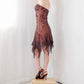 Vintage Peach and Brown Floral Beaded Fairy Short Homecoming Dress Prom Dress Evening Dress Party Dress gh4298