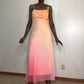 Pink orange fashion gradient long formal Prom dress evening dress party dress gh4903