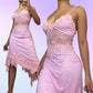 🌸🧚‍♀️✨Light pink summer beautiful retro beaded mid-length fairy short homecoming dress prom dress birthday dress evening dress grad party outfit gh4673