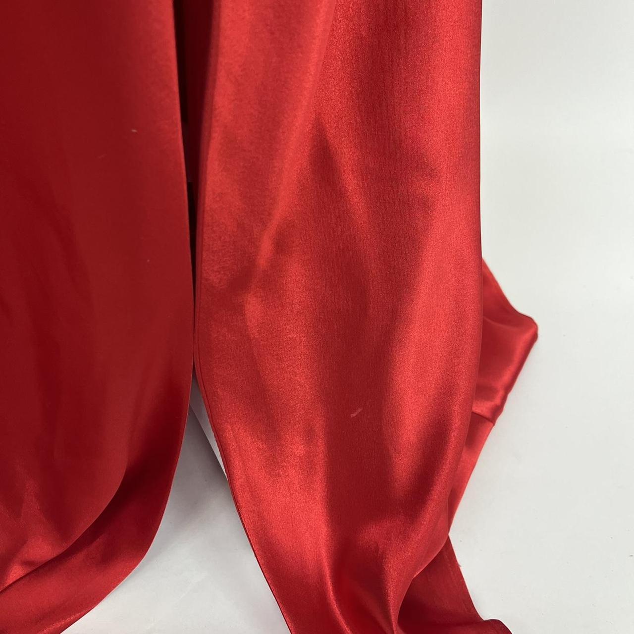 Robe de soirée longue en satin à bretelles spaghetti et perles, élégante et rouge, robe de bal fendue, robe de soirée, robe de soirée gh3542