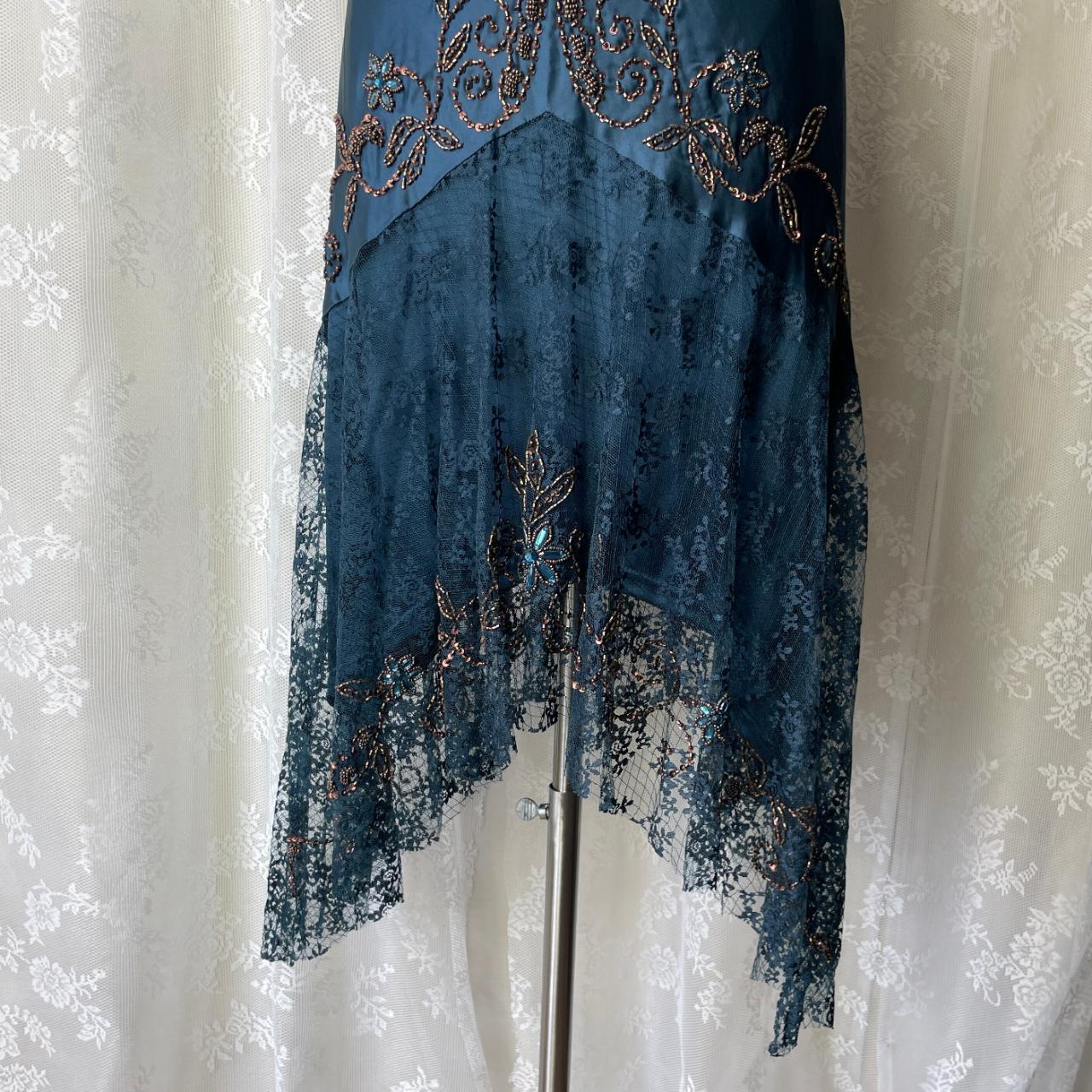 Dark Blue Y2k Ethereal Fairy Gothic Mermaid Prom Dress Pretty Floral Beaded Sequin Midi/Short Homecoming Dress Date Dress Party Dress gh4617