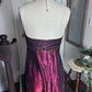 Robe de soirée longue en satin et tulle fuchsia, élégante et raffinée, style vintage, taille haute, style gothique, robe de bal, robe d'anniversaire, robe de bal, robe de remise de diplôme, gh3910