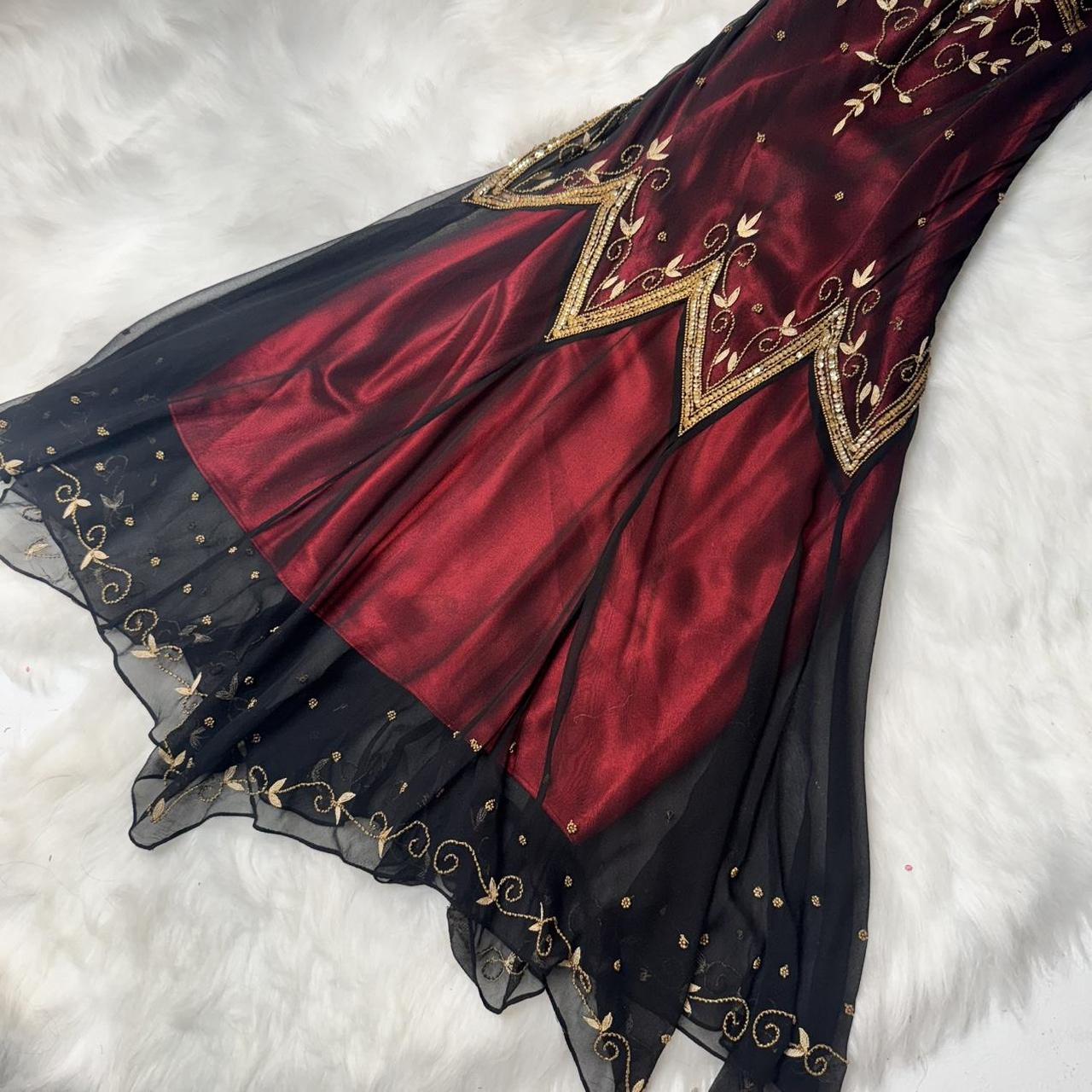 Girlhomeshops - Robe de bal courte/longue en mousseline bordeaux, style rétro, exquise, robe de soirée d'anniversaire, gh5011