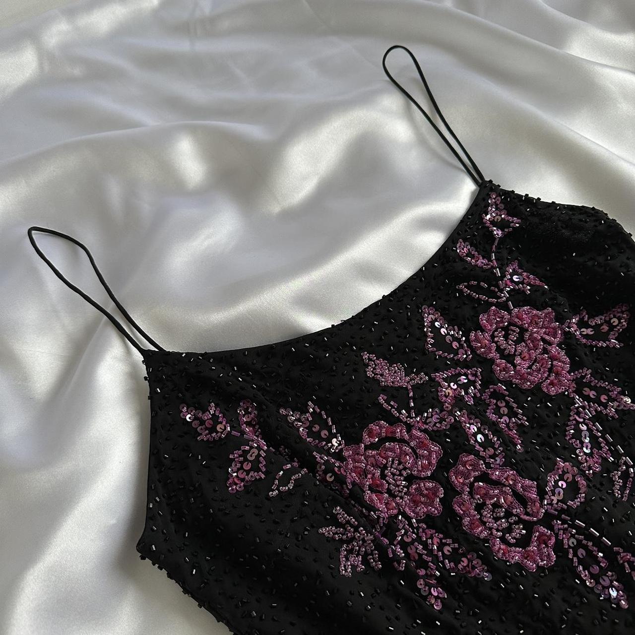 Schwarzes, elegantes Retro-A-Linien-Kleid mit langen Trägern und Spitze, Ballkleid, Abendkleid, Geburtstagspartykleid gh3154