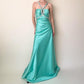 Tiffany blue rhinestone formal prom dress ball gown evening dress gh4591