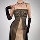 Girlhomeshops--Brown exquisite beaded long satin prom dress party dress gh5503