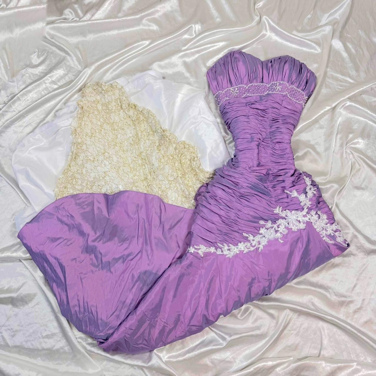 Purple Vintage Fashion Elegant Exquisite Floral Beading Long Satin Ball Gown Evening Dress Party Dress Prom Dress Fairy Dress Gothic Dress gh4181