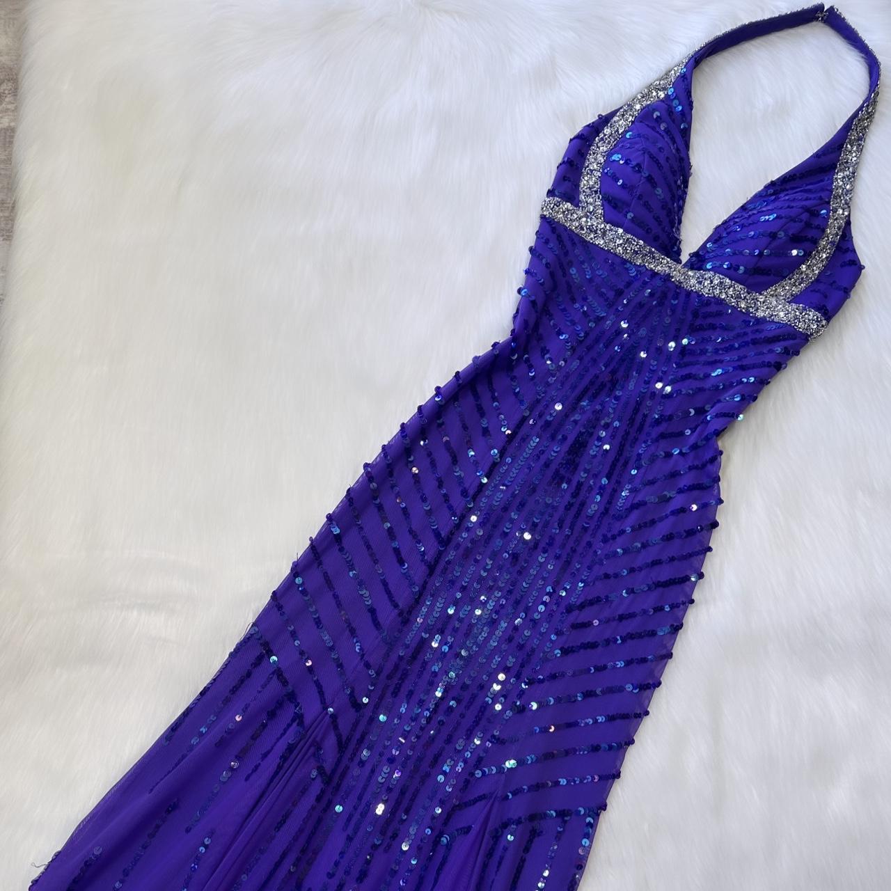Prom dress purple beautiful retro fairy elegant sequin long chiffon ball gown evening dress party dress gh4719