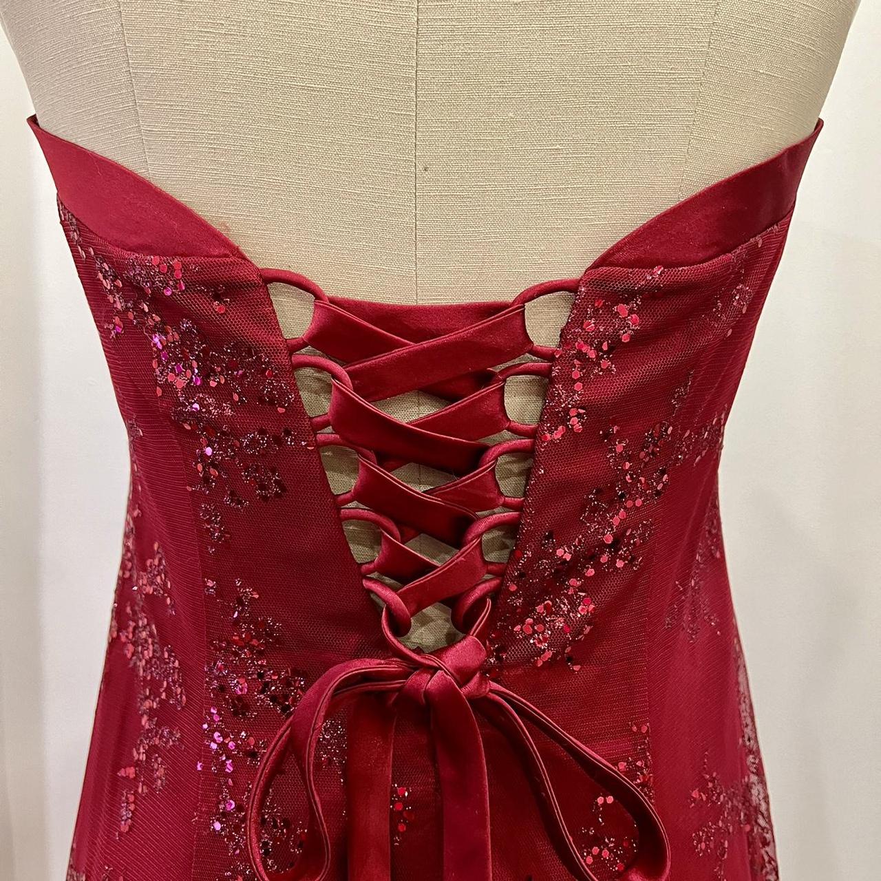 Red and black shiny fashion retro elegant exquisite floral corset long chiffon tulle ball gown evening dress party dress prom dress gh3713