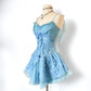 Vintage Y2K blue fairy short chiffon formal homecoming dress birthday dress eighth grade gh4659