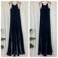 Dark Blue Sparkling Elegant Delicate Beaded Gorgeous Turtle Neck Long Satin Ball Gown Evening Gown Party Dress Prom Gown gh3716
