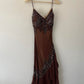 Girlhomeshops-Brown Beaded Short Chiffon Homecoming Dress Birthday Party Dress gh5086
