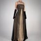Girlhomeshops--Brown exquisite beaded long satin prom dress party dress gh5503