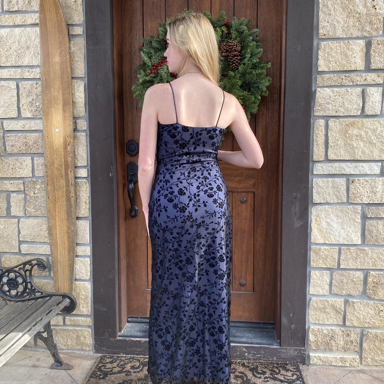 Purple Elegant Exquisite Floral Spaghetti Strap Long Chiffon Ball Gown Evening Dress Party Dress Prom Dress gh3739