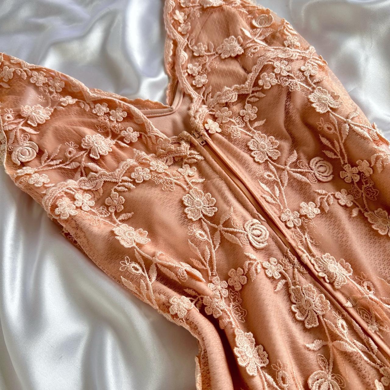 Blush pink light pink gorgeous exquisite vintage fashion floral long elegant chiffon ball gown evening dress birthday party dress prom dress Bridesmaids Dresses gh3645