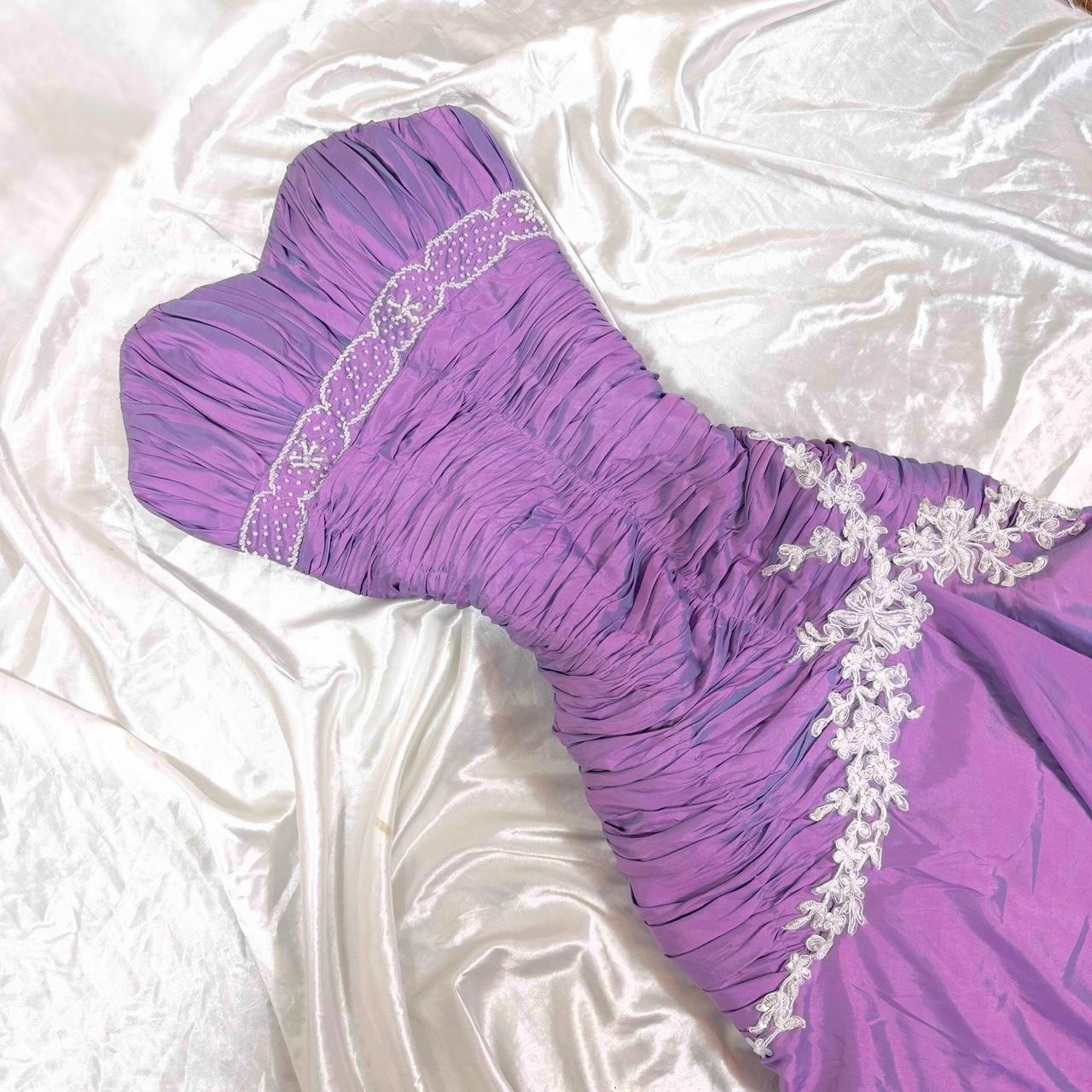 Purple Vintage Fashion Elegant Exquisite Floral Beading Long Satin Ball Gown Evening Dress Party Dress Prom Dress Fairy Dress Gothic Dress gh4181