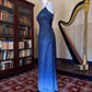 Girlhomeshops--Vintage blue grey gradient beaded sequined long chiffon prom dress gh5540