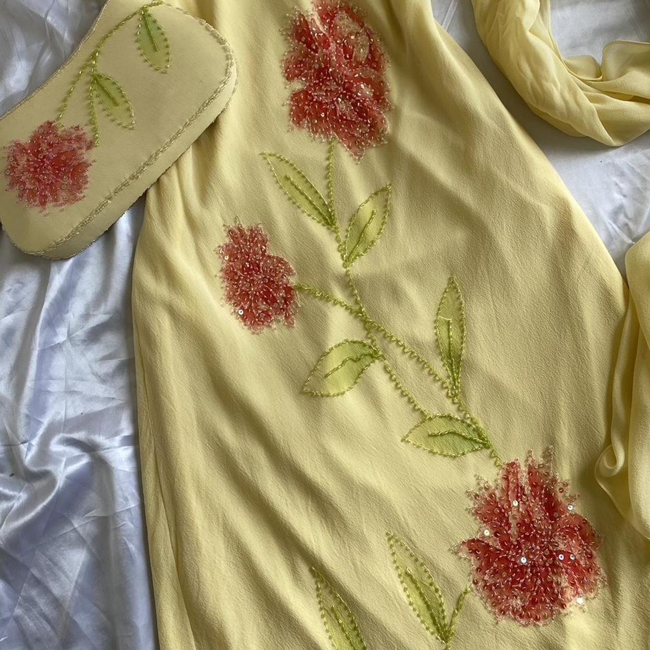 Gelb mode neckholder floral perlen lange elegante chiffon ballkleid abendkleid gh3285