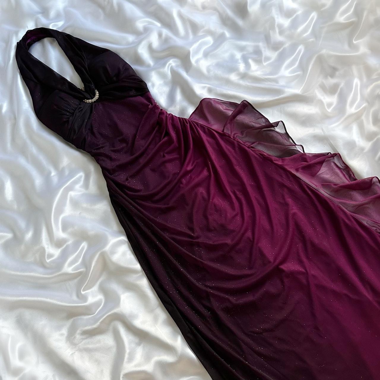 Charming Deep Purple Shiny Fashion Elegant Strap Long Chiffon prom dress Evening Dress Party Dress gh3593
