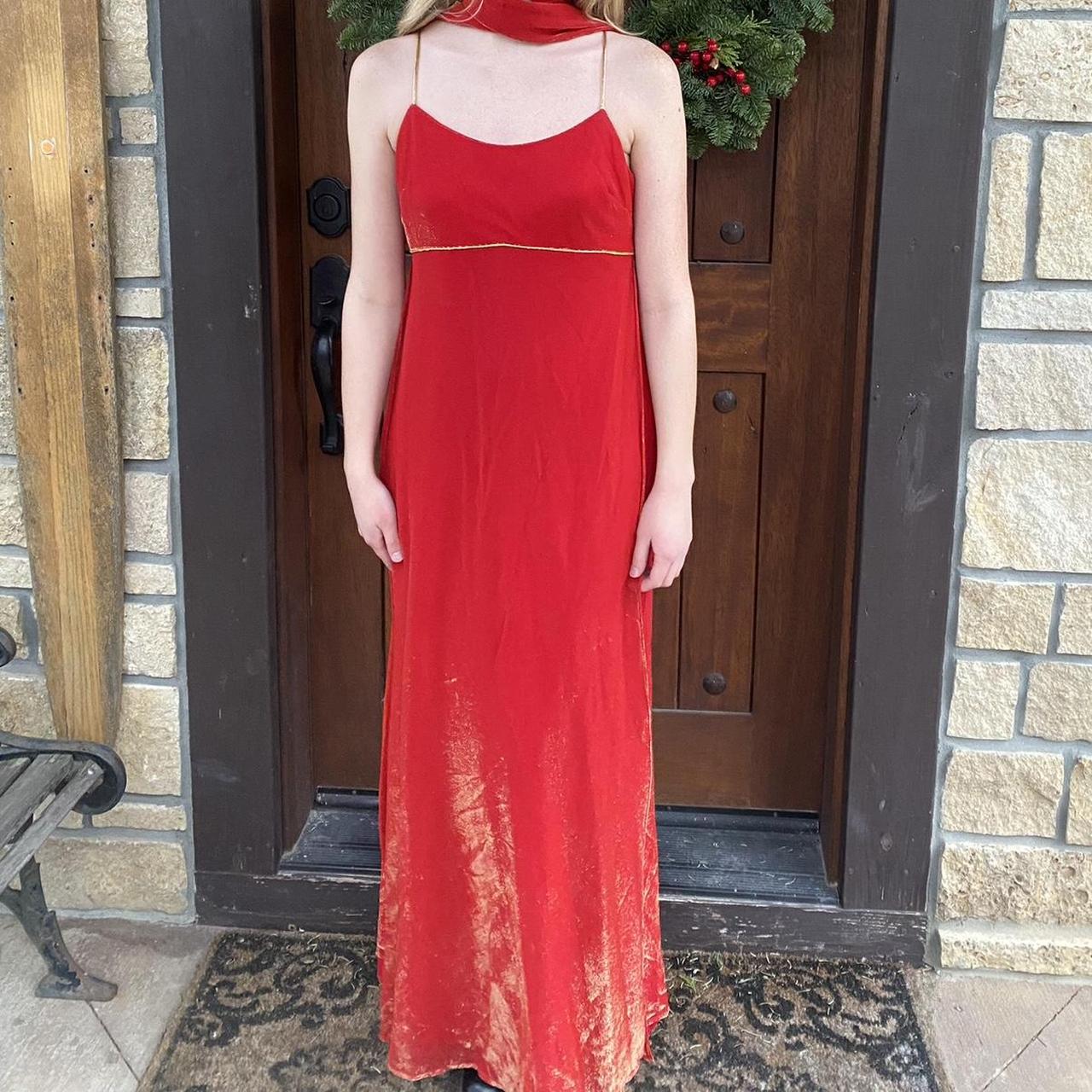 Pretty Red Gold Rainbow Elegant Spaghetti Strap Long Chiffon Tulle Ball Gown Evening Dress Party Dress Prom Dress gh3740