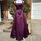 Robe de soirée longue en satin violet foncé, élégante et sophistiquée, style vintage, robe de bal, robe de fête d'anniversaire, robe de bal, robe de remise de diplôme, gh3888