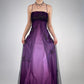 Purple Elegant Beautiful Exquisite Floral Beading Vintage A-Line Spaghetti Strap Long Satin Tulle Ball Gown Evening Dress Birthday Party Dress Prom Dress gh3909