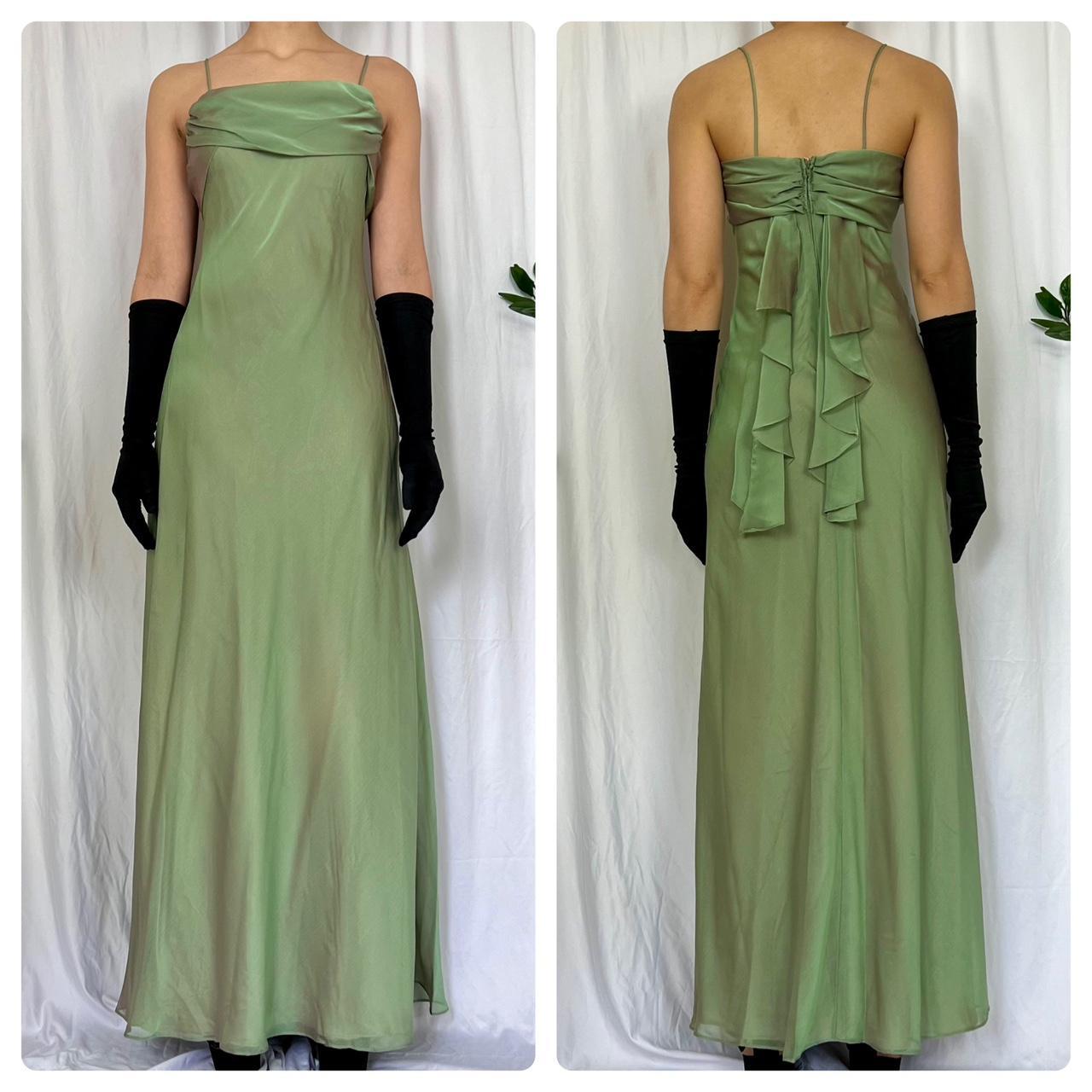 Green Shiny Fashion Vintage Elegant Spaghetti Strap Long Chiffon Tulle Ball Gown Evening Dress Party Dress Prom Dress gh3714