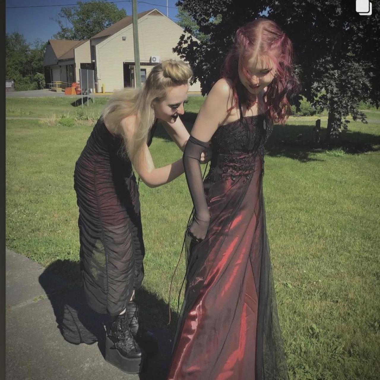 Robe de soirée longue en tulle et satin bordeaux, élégante et scintillante, style vintage, avec perles, gh3898