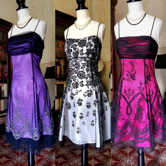 Girlhomeshops – Vintage-Kurz-/Mittellanges Chiffon-Heimkehrkleid gh5539