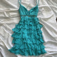 Blue ruffled fairy chiffon homecoming dress party dress birthday dress prom dress gh4668