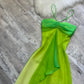 Grün Mode Farbverlauf Elegante Fee Erfrischende Lange Chiffon Ballkleid Abendkleid Meer Urlaub Geburtstag Party Kleid Ballkleid gh3757