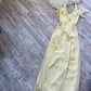 Robe de bal vintage jaune, robe longue, robe de fée, robe Y2K, robe de retour, robe à bretelles, paillettes, motif floral, délicate, mignonne, bal/mariage/été/rendez-vous gh4515