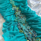 Turquoise Stunning Vintage Gorgeous Exquisite Floral Beaded Straps Long Chiffon Ball Gown Evening Dress Party Dress Prom Dress gh3867