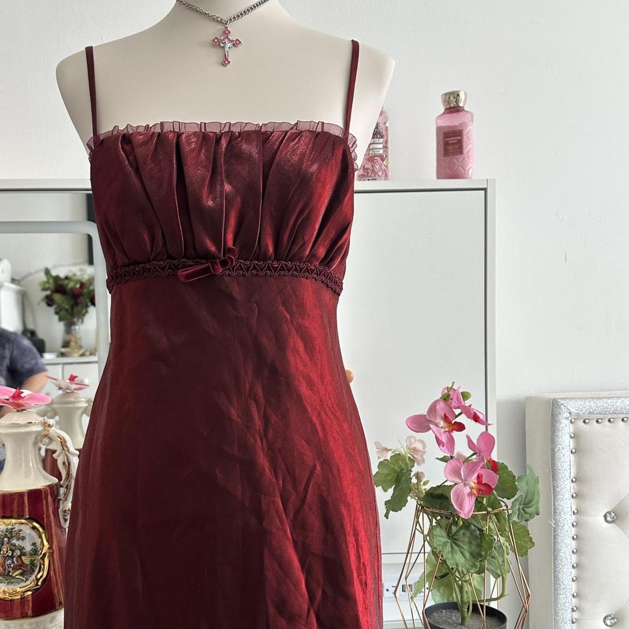 Robe de soirée élégante et longue en mousseline de soie et tulle, style vintage bordeaux, brillante, tendance, mignonne et douce, robe de bal, robe de fête d'anniversaire, robe de bal, robe de remise de diplôme, gh3886