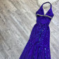 Prom dress purple beautiful retro fairy elegant sequin long chiffon ball gown evening dress party dress gh4719