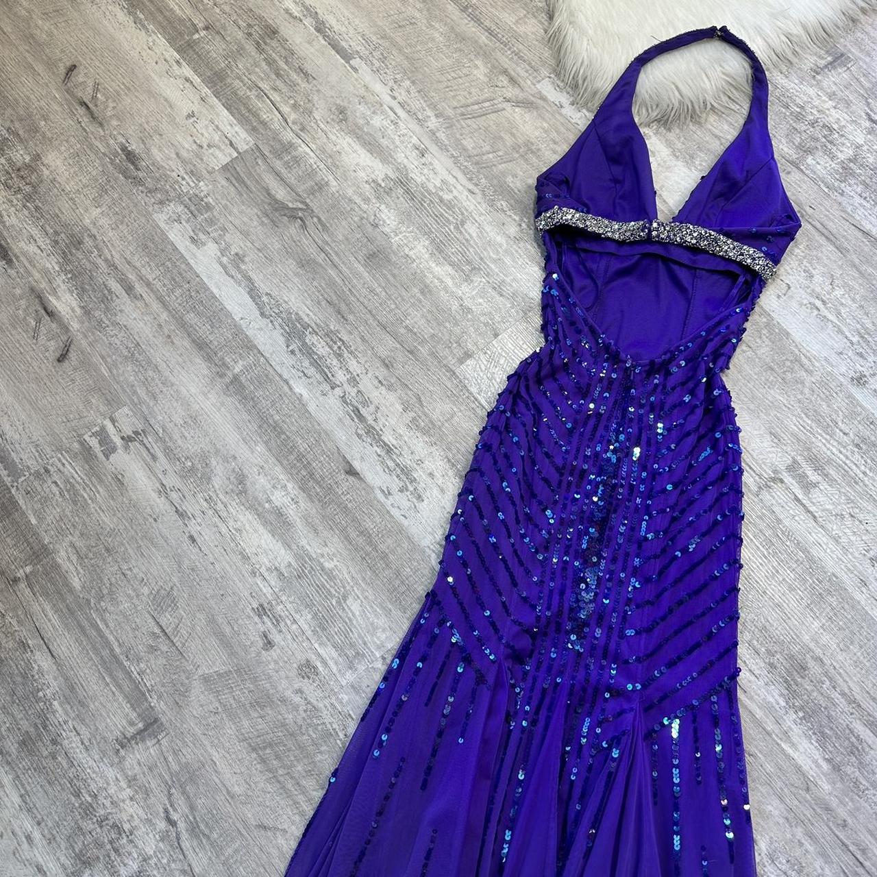 Prom dress purple beautiful retro fairy elegant sequin long chiffon ball gown evening dress party dress gh4719