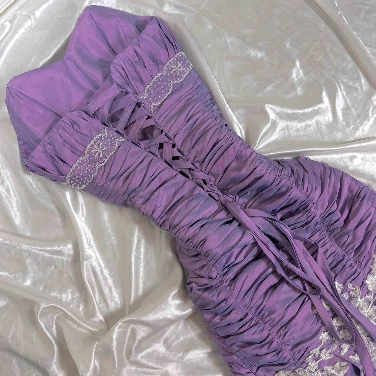 Purple Vintage Fashion Elegant Exquisite Floral Beading Long Satin Ball Gown Evening Dress Party Dress Prom Dress Fairy Dress Gothic Dress gh4181