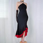 🖤Black and red vintage ruffled long chiffon tulle gothic homecoming prom dress party dress evening dress gh4295
